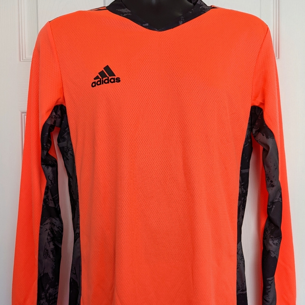 New With Tags! Adidas Adipro 20 Goalkeeper Jersey Love Sleeve Coral/Black FI4191
